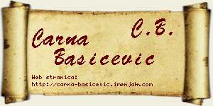 Čarna Bašičević vizit kartica